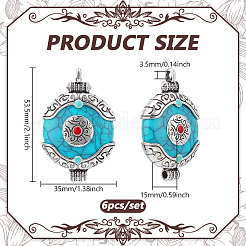 6 шт. подвески из цинкового сплава в этническом стиле с соединительной смолой&nbsp;FIND-PH0028-05C