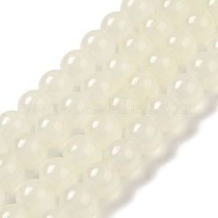 Выпечки окрашены имитация нефрита стекловолокна круглый шарик&nbsp;DGLA-Q021-8mm-01