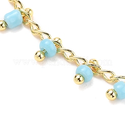 Стекло шарм браслеты&nbsp;BJEW-JB05600-01