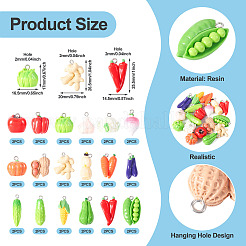 36 шт. 18 стиля подвески из смолы и железа&nbsp;RESI-TA0004-03