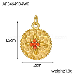 Подвески из нержавеющей стали 304 с микропаве из стразов&nbsp;STAS-OY005-55G