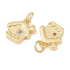 Латунные микро проложить кубического циркония подвески&nbsp;KK-G544-38G