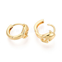 Латунные серьги обруча&nbsp;EJEW-N063-05G