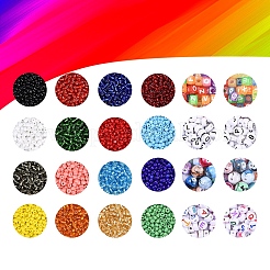 16 цвет 8/0 стеклянных круглых бисера&nbsp;DIY-YW0002-06