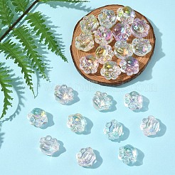 32шт УФ-покрытие Радужные переливающиеся акриловые бусины&nbsp;OACR-FS0002-15