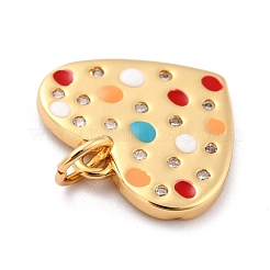 Латунные микропаве прозрачные подвески с фианитом&nbsp;ZIRC-J024-14G