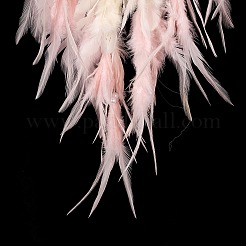 Железная тканая паутина/сетка с подвесками из перьев&nbsp;LS-AJEW-B017-24