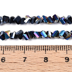 Гальванические непрозрачные стеклянные бусины&nbsp;GLAA-N022-4mm-01