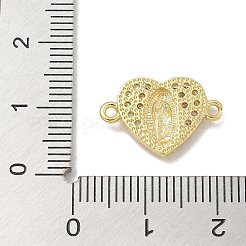 Стойка покрытие латунь микропаве прозрачный кубический цирконий религия сердце дева мария соединительные подвески&nbsp;KK-L224-099G-05