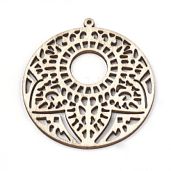 Неокрашенные деревянные большие подвески&nbsp;LS-X-WOOD-T008-42