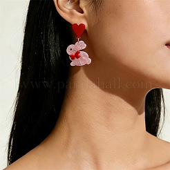 Пасхальные акриловые серьги-подвески&nbsp;FS-WG53F52-01