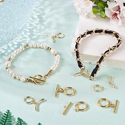 10 шт. 2-х стилевые латунные застежки-тоглы&nbsp;FIND-TA0008-44C