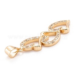 Кулон из латуни с прозрачным кубическим цирконием&nbsp;ZIRC-M114-14G