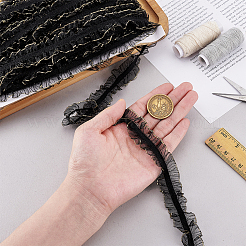 20 м нейлоновая эластичная плиссированная кружевная лента&nbsp;OCOR-WH0070-258A-01