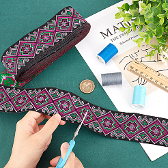 7 м ленты из полиэстера с вышивкой в этническом стиле&nbsp;OCOR-WH0020-16A-02