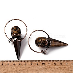 Большие подвески из натурального смешанного камня в форме черепа&nbsp;G-B150-01R