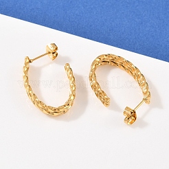 Овальные серьги-гвоздики из нержавеющей стали 304&nbsp;EJEW-I320-18G