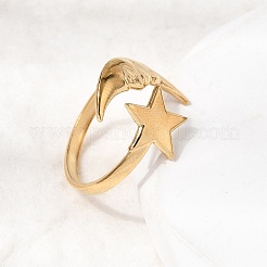 Открытые кольца манжеты из нержавеющей стали 304&nbsp;RJEW-H265-03G