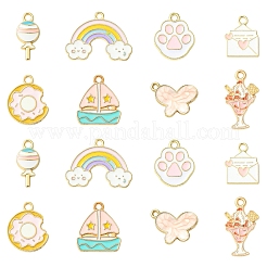 40шт 8 стиля подвески из сплава с эмалью&nbsp;ENAM-YW0006-17