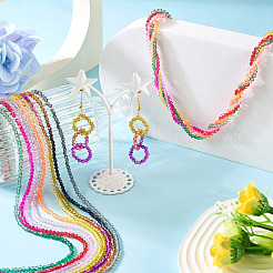 9 нити 9-х цветных градиентных стеклянных бусин&nbsp;DGLA-TA0001-36