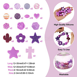 92 шт. прозрачные силиконовые фокусные бусины&nbsp;SIL-TA0002-85C