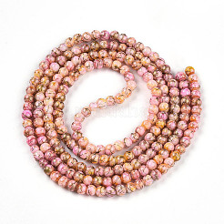 Выпечка окрашенные стеклянные бусины пряди&nbsp;DGLA-N003-4mm-B02