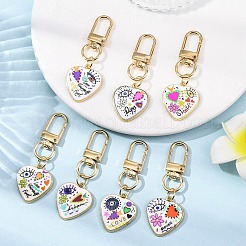 Подвесные украшения из эмали из сплава 7 шт.&nbsp;HJEW-JM04373