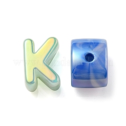 Непрозрачные радужные переливающиеся акриловые бусины&nbsp;OACR-P010-23