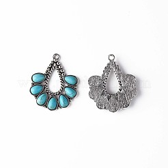 Синтетические бирюзовые подвески&nbsp;X-PALLOY-N157-036