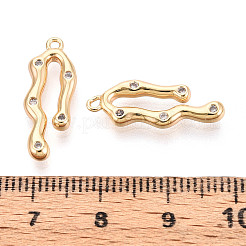 Латунные микропаве прозрачные подвески с фианитом&nbsp;KK-N267-07G