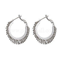 Латунные серьги обруча&nbsp;EJEW-R025-31P