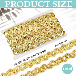 Отделка из волнистого полиэстерового кружева&nbsp;OCOR-WH0078-411B