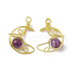 Подвески из натурального аметиста &nbsp;G-H281-41G-01