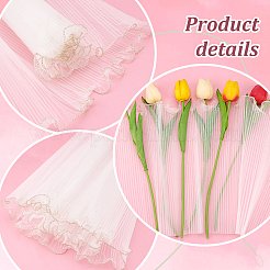 Упаковка для букетов цветов из морщинистого волнистого полиэстера&nbsp;FIND-WH0110-751B