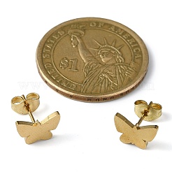 Комплекты серег-гвоздиков из нержавеющей стали 304 с микропаве из кубического циркония для женщин&nbsp;EJEW-B112-01G-04