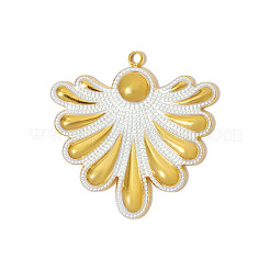 Подвески из нержавеющей стали 304 с белой эмалью&nbsp;STAS-OY005-12G