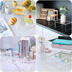 10 шт. 5 стиля прозрачных акриловых подставок для дисплеев&nbsp;ODIS-GL0001-09