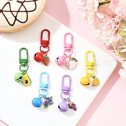 Подвесные украшения из эмали из сплава 6 шт.&nbsp;HJEW-YW00171