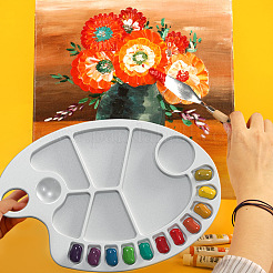 Палитра для рисования своими руками силиконовые Молды&nbsp;DIY-K058-05