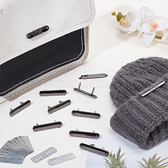 16 шт. Декоративные застежки для сумок овальной формы из цинкового сплава&nbsp;PURS-PH0001-35B