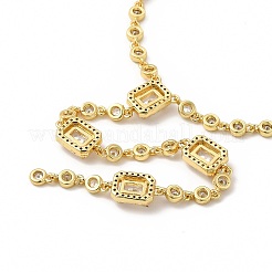 Ожерелье из прозрачного кубического циркония с прямоугольным лариатом NJEW-E074-05G