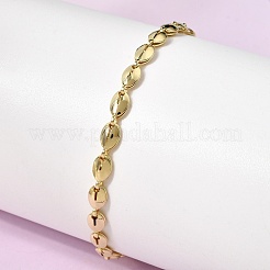 Браслеты из латунной цепочки для женщин&nbsp;BJEW-K298-09G