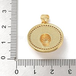 Латунные микропаве прозрачные подвески с фианитом&nbsp;LS-KK-U046-03G