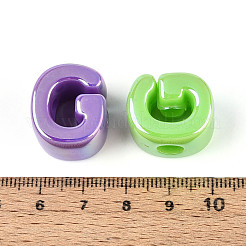 УФ-покрытие непрозрачные акриловые европейские бусины&nbsp;OACR-M027-03G