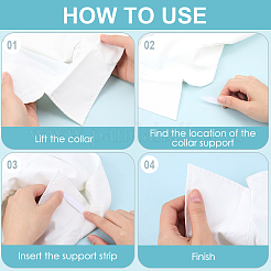 100 шт. ПВХ-подставка для воротника рубашки&nbsp;DIY-CN0003-59B