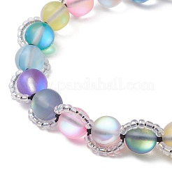 Браслеты из круглых бусин из синтетического лунного камня&nbsp;BJEW-TA00636