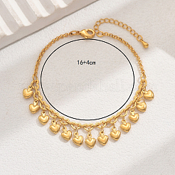 Латунные сердца шарм браслеты&nbsp;GP4978