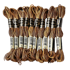 10 моток двухслойной полиэфирной нити для вышивания&nbsp;OCOR-CY0002-99F