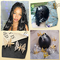 12 шт. 2-х цветные заколки для волос из сплава кожи аллигатора для женщин&nbsp;OHAR-SP0001-08