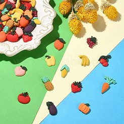 Кабошоны из смолы на тему овощей и фруктов&nbsp;CRES-CJ0001-10